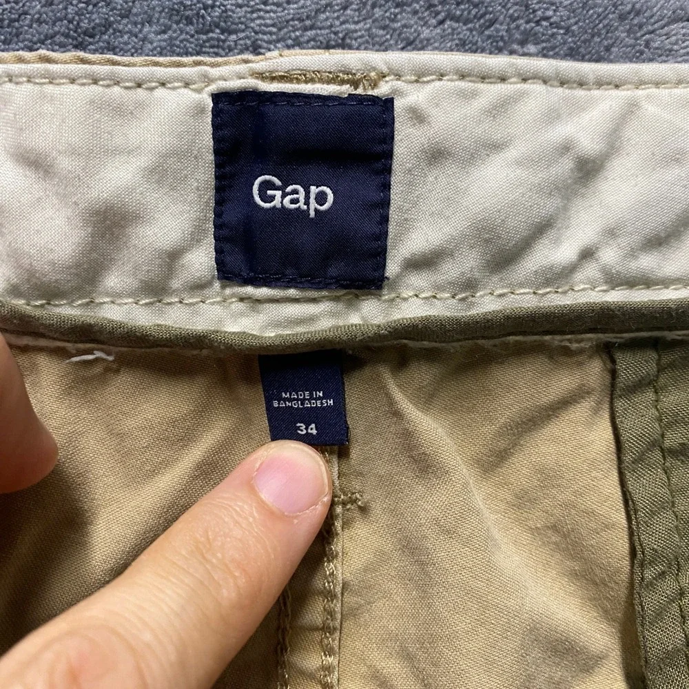 Gap Shorts Mens 34 Cargo Khaki Tan Wide Leg Utility Outdoor Baggy Made in 2010